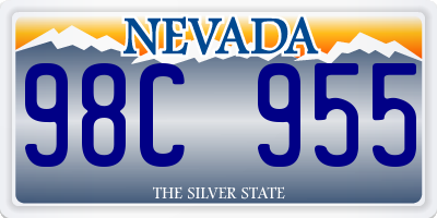 NV license plate 98C955