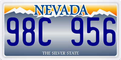 NV license plate 98C956