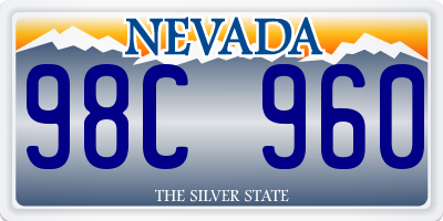 NV license plate 98C960