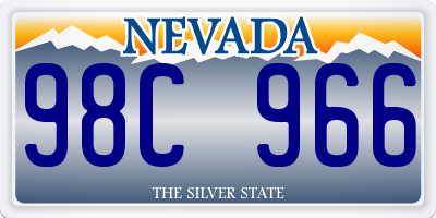 NV license plate 98C966