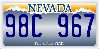 NV license plate 98C967