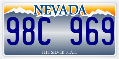 NV license plate 98C969