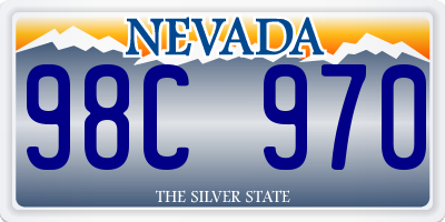 NV license plate 98C970