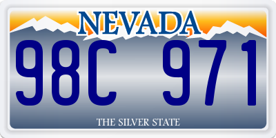 NV license plate 98C971