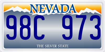 NV license plate 98C973