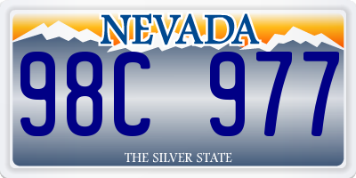 NV license plate 98C977