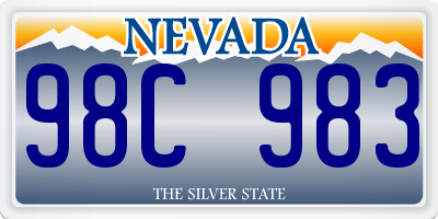 NV license plate 98C983