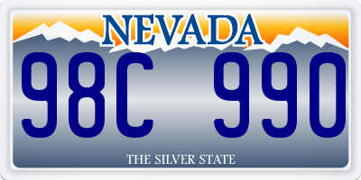 NV license plate 98C990