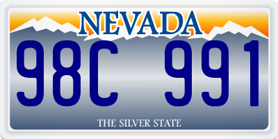 NV license plate 98C991