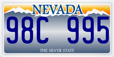 NV license plate 98C995