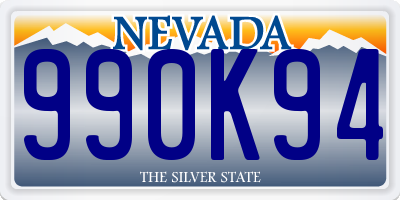 NV license plate 990K94