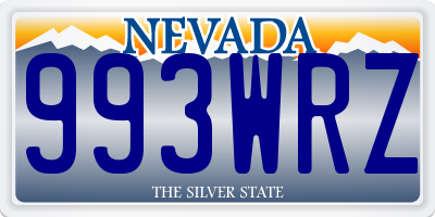 NV license plate 993WRZ