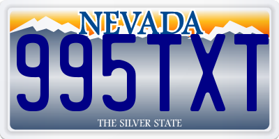 NV license plate 995TXT