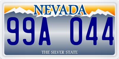 NV license plate 99A044