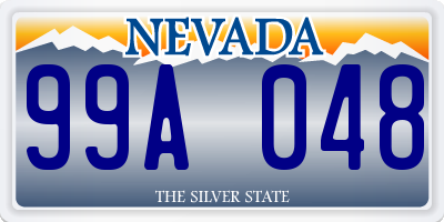 NV license plate 99A048