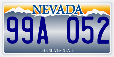 NV license plate 99A052