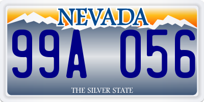NV license plate 99A056