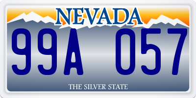 NV license plate 99A057