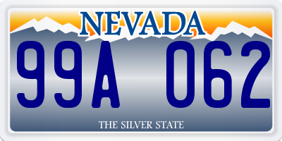 NV license plate 99A062