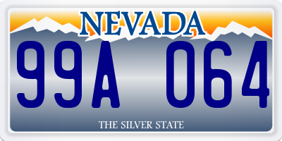 NV license plate 99A064