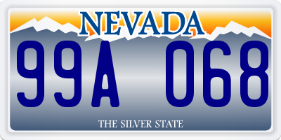 NV license plate 99A068