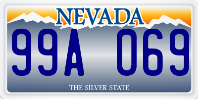 NV license plate 99A069