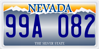 NV license plate 99A082