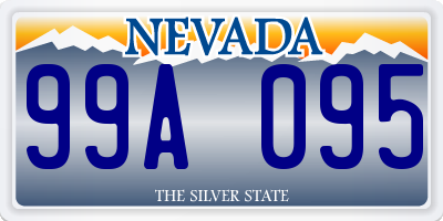 NV license plate 99A095