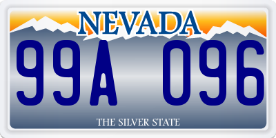 NV license plate 99A096