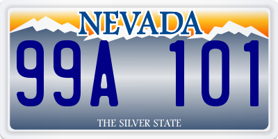 NV license plate 99A101
