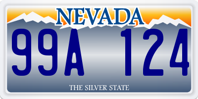 NV license plate 99A124
