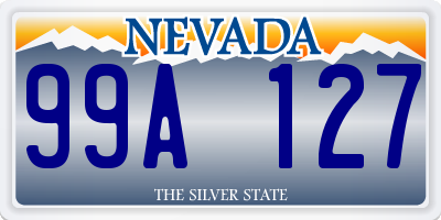 NV license plate 99A127