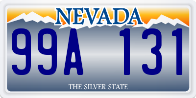 NV license plate 99A131
