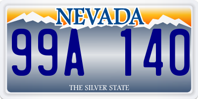 NV license plate 99A140
