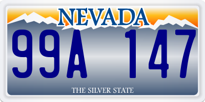 NV license plate 99A147