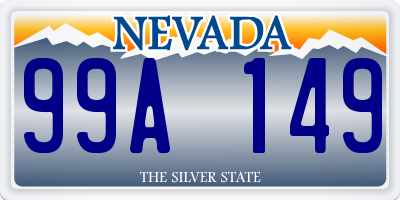 NV license plate 99A149