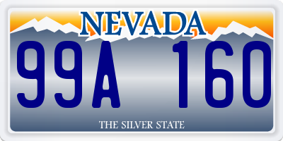 NV license plate 99A160