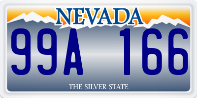 NV license plate 99A166
