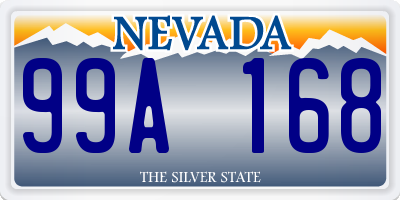 NV license plate 99A168