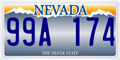 NV license plate 99A174