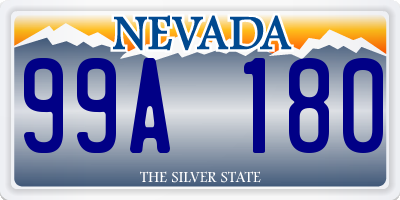 NV license plate 99A180