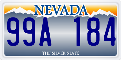 NV license plate 99A184