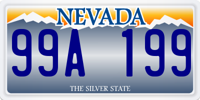 NV license plate 99A199