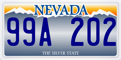 NV license plate 99A202