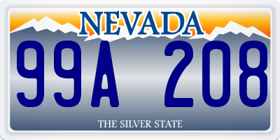 NV license plate 99A208