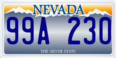 NV license plate 99A230