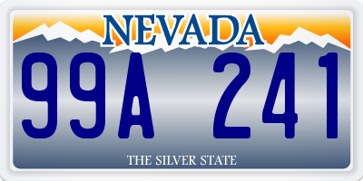 NV license plate 99A241