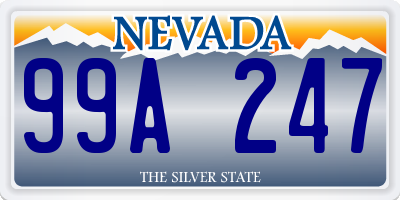 NV license plate 99A247
