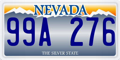 NV license plate 99A276