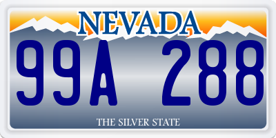 NV license plate 99A288